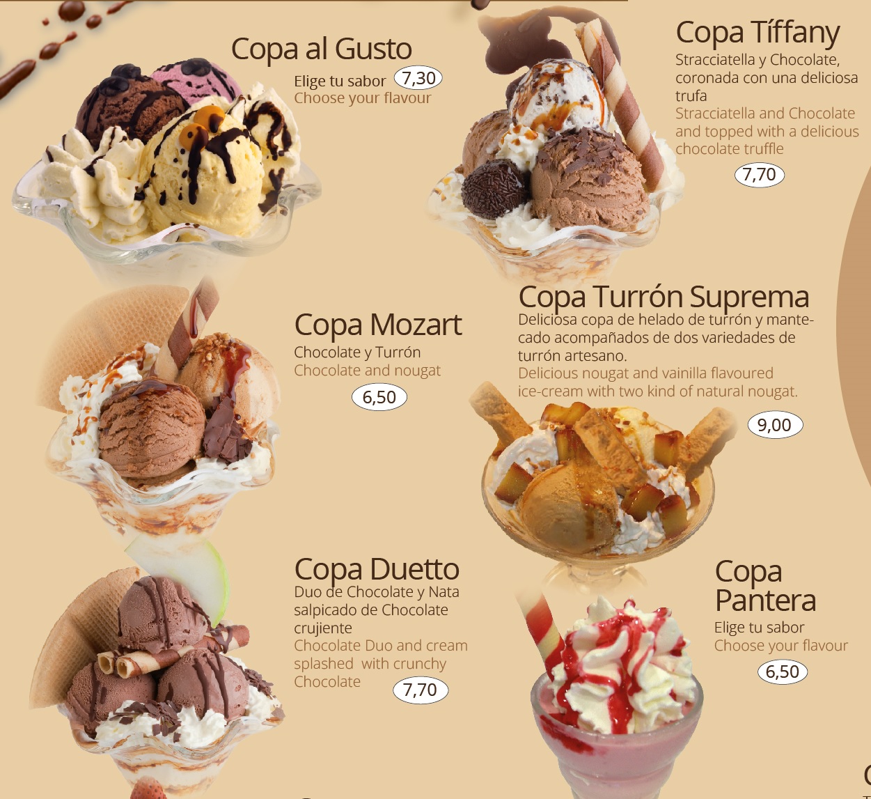 Copas de helado