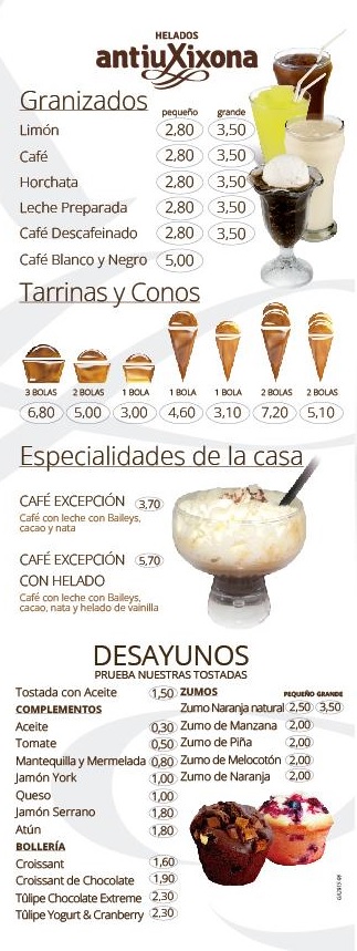 Helados y granizados